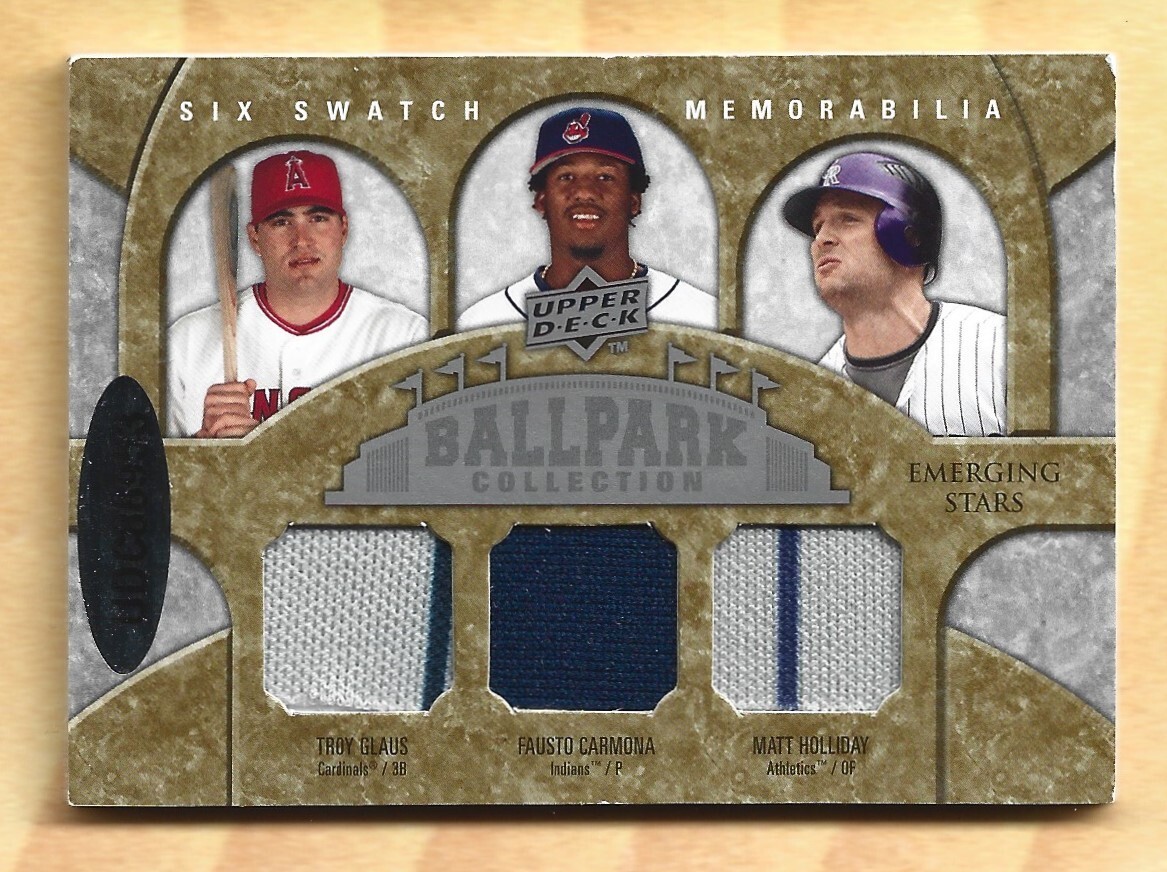 2009 Holliday/Beckett Upper Deck Ballpark Collection 6 Relic 200/200 +COA #NNO