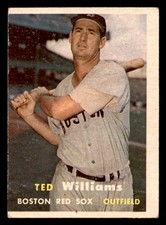 1957 TOPPS #  1 TED WILLIAMS RED SOX VG-EX 538438 (KYCARDS)