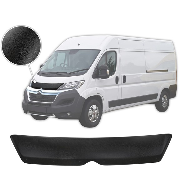 Motorhaube Windabweiser Schwarz Mat FüR Citroen Jumper 2014-2024 Scoutt-image