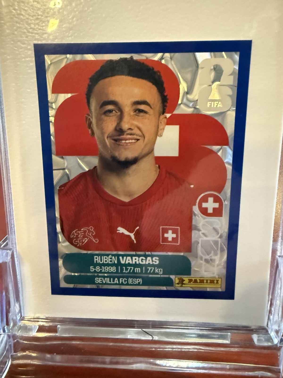 ⚽️2026 Panini FIFA World Cup - RARE Blue Crumple Ruben Vargas #SUI18