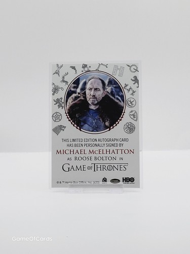 2024 Game of Thrones Legends Of The Realm MICHAEL MCELHATTON Auto Autograph - Picture 2 of 2
