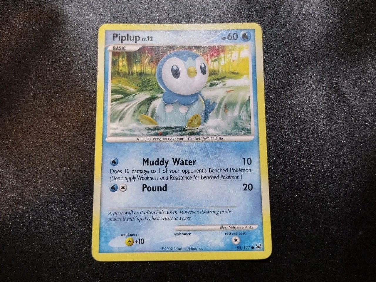 Piplup 85/127 Common Platinum Pokemon Card LP