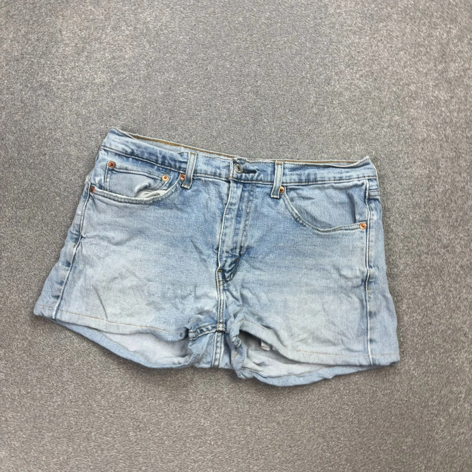Short en jean Levis pour femme W32 bleu jorts maman rouge onglet année 2000 l... - Photo 2/4