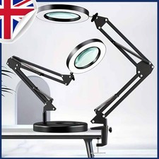 Desk Lamp 10X LED Magnifier Glass With Light Stand Clamp Beauty Magnifying lamp