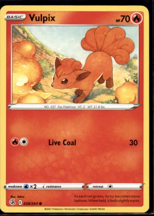Vulpix (28) Common SWSH08: Fusion Strike 028/264 NM