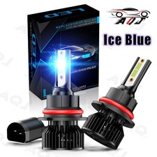 9007 Blue Led Headlight Bulbs Hilow Beam Bright For Nissan Versa Note 2014-2019
