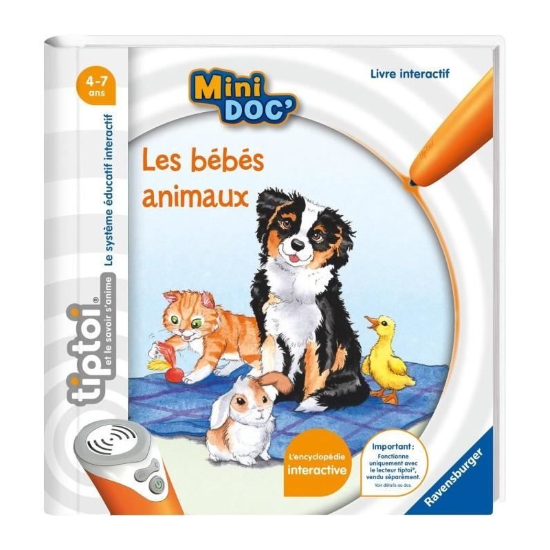 tiptoi Les bébés animaux livre interactif pour stimuler le langage dès 4 ans