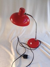 Lampada da Tavolo Vintage Anni '60/'70 Rossa - Metallo Smaltato .