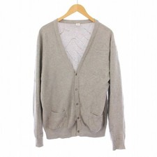 Berluti Calligraphy Cotton Silk Cardigan Knit Long Sleeve V-Neck Thin L Used d52