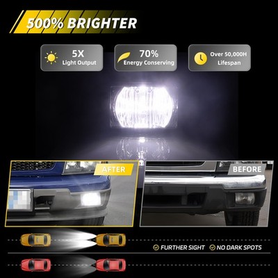 2X Clear Lens Bumper Driving LED Fog Lights For 04-12 Chevy