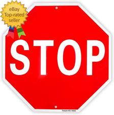 Stop Sign Street Slow Warning Sign 12"X 12" 40 Mil Rust Free Aluminum Reflective
