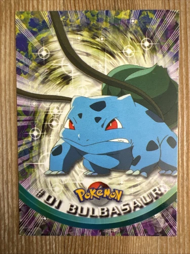 1999 Pokemon TV Animation Edition Bulbasaur #01 Topps Pokemon Card- NM