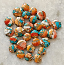 AA  Oyster Copper Turquoise Round Cabochon Loose Gemstone Lot 10-20 MM