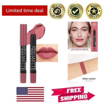 Luxury Chestnut Velvet Lipstick & Lip Crayon - Hydrating and Waterproof Makeup
