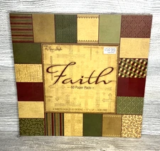 New Faith 80 Paper Pack Pad The Paper Studio 12" x 12" Scrapbook Junk Journaling
