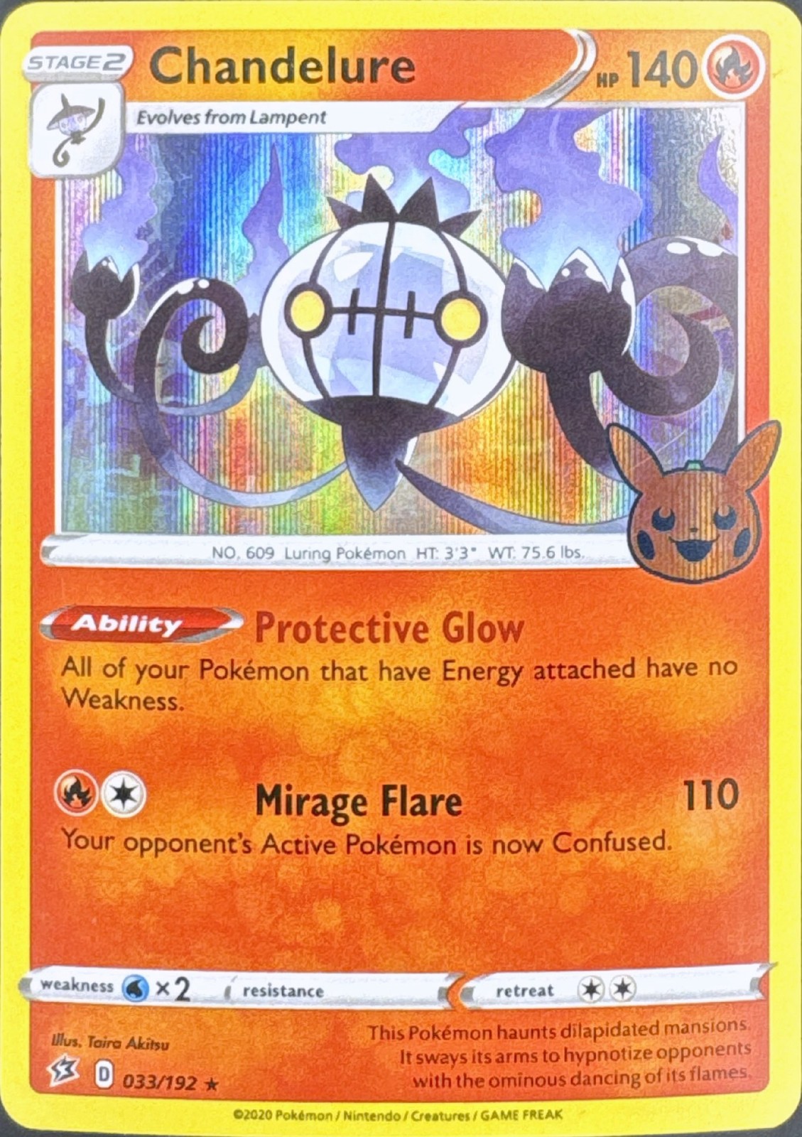 Pokemon Chandelure 33 Holo - Rebel Clash - NM