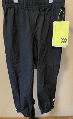 All in Motion Unisex Pull On Waterproof Rain Pants, NEW, Black, Size XS