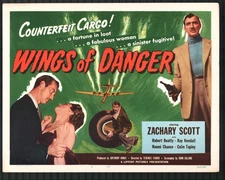 Wings of Danger 11"x14" Title Lobby Card #1 Zachary Scott Robert Beatty Crime