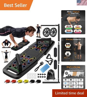 Versatile Home Gym Set: Push Up Board, Pilates Bar & 20 Fitness Accessories