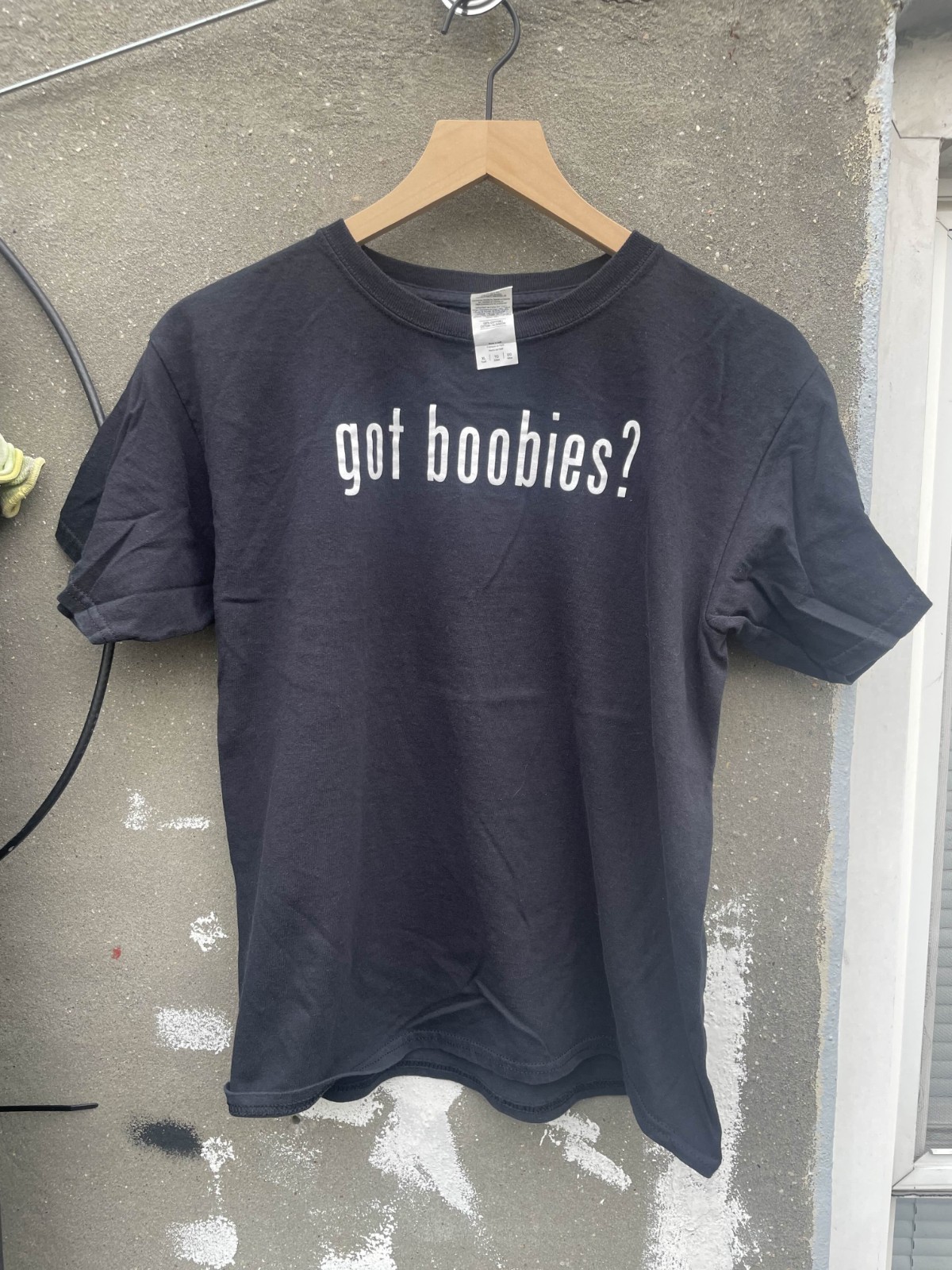 Vintage Got Boobies? Parody Graphic T-shirt Y2K Size XL