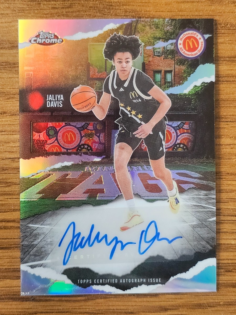 2025 Topps Chrome McDonald's Jaliya Davis Winning Tags Auto