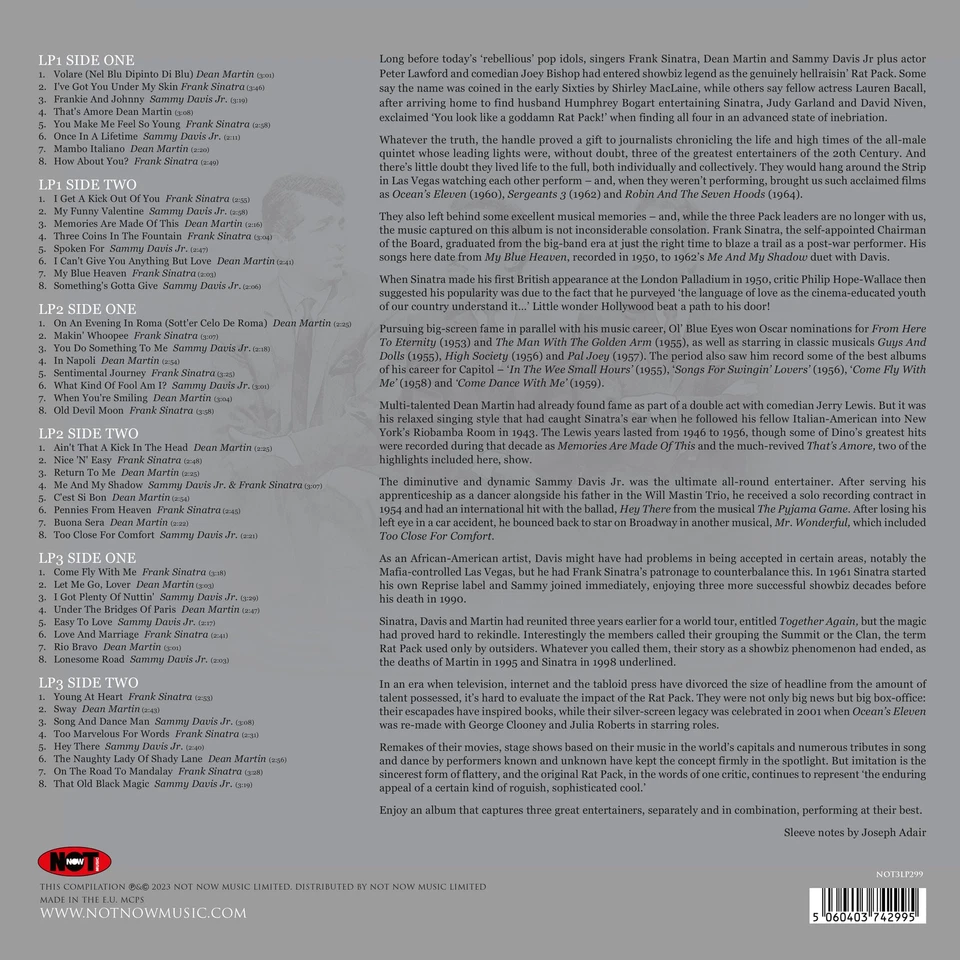 The Rat Pack The Platinum Collection (Vinyl) 12" Album Box Set - Image 2 of 2