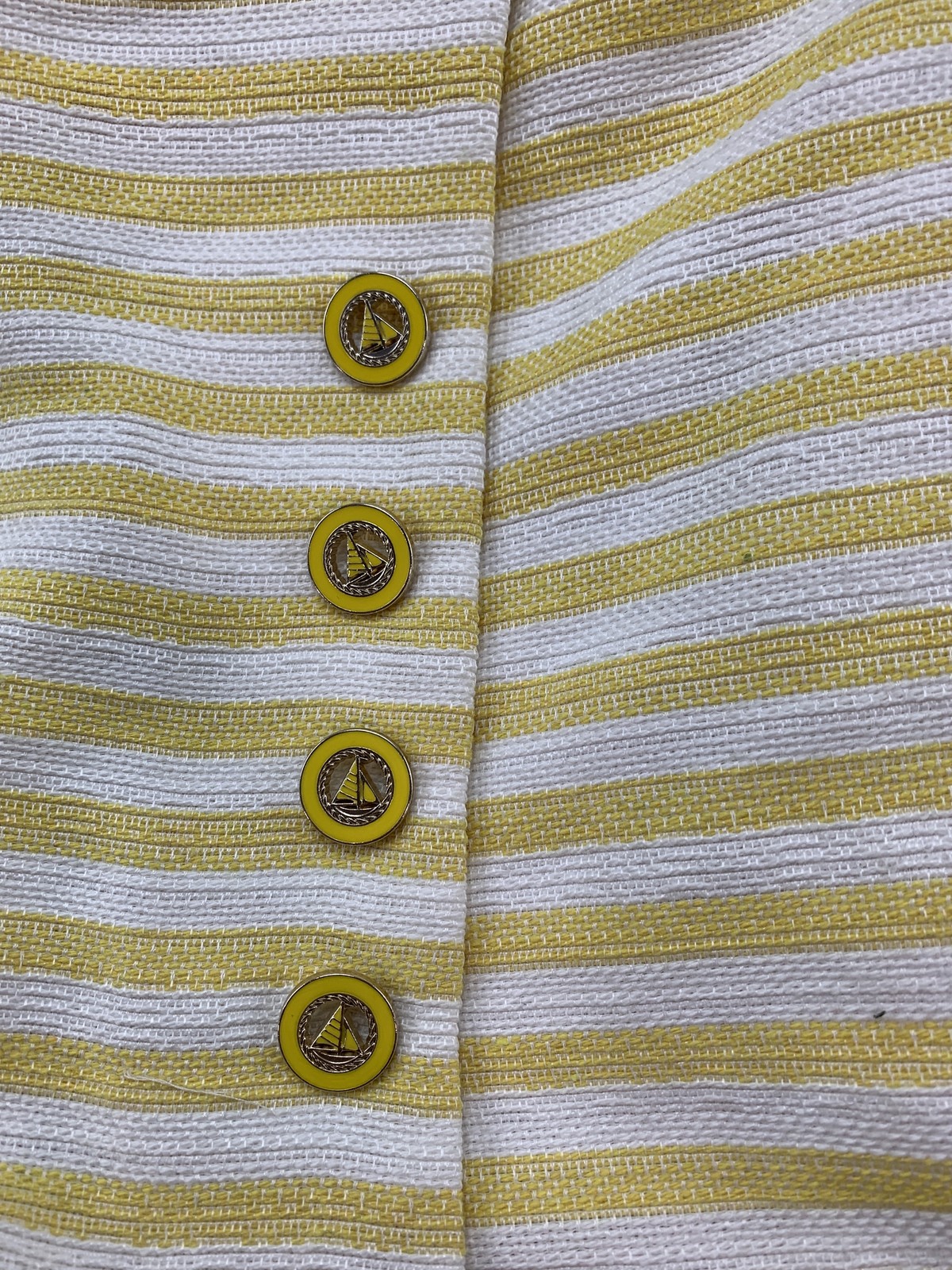 Christian Lacroix Shorts Womens 2 Striped Nautical Sailor Button Detail Summer