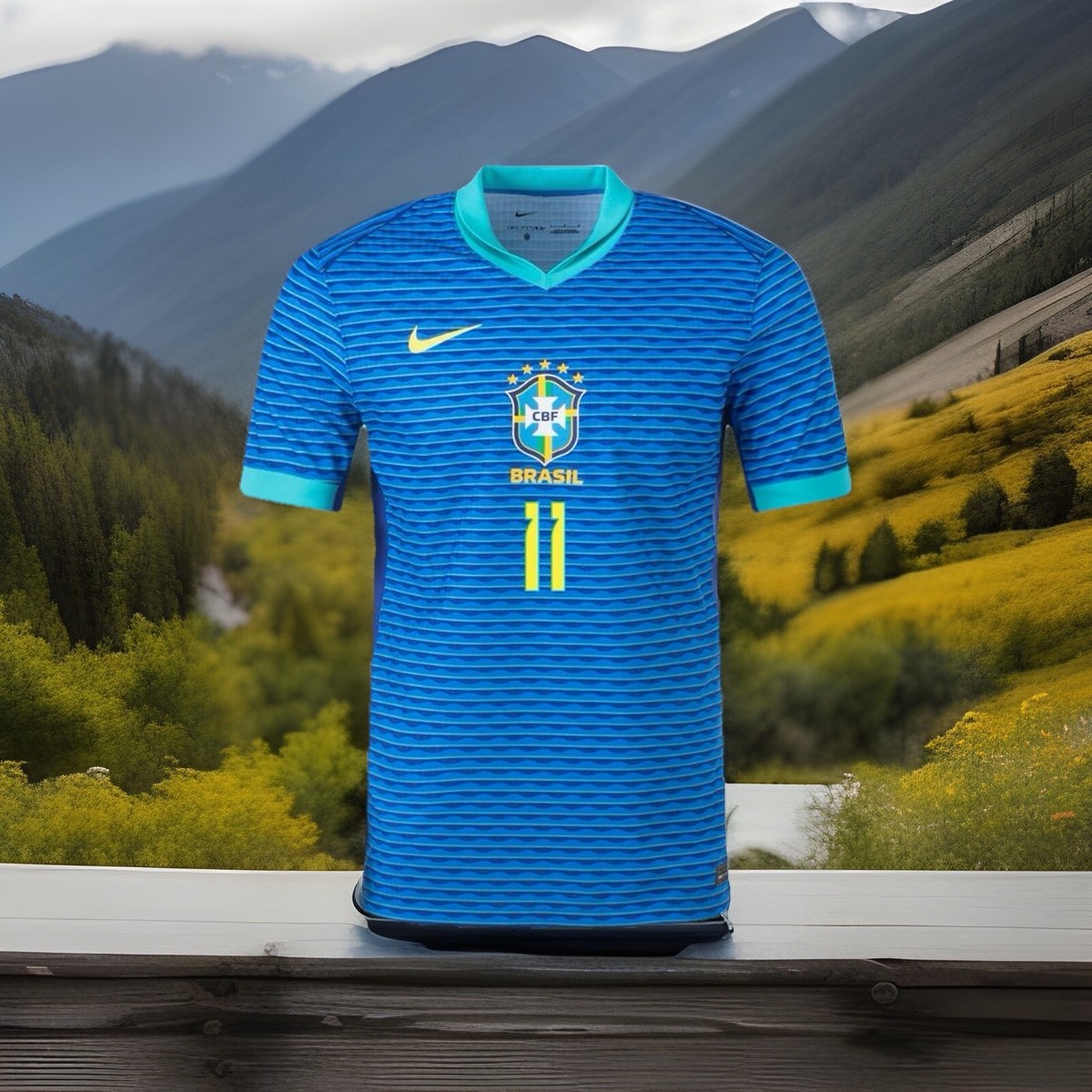 Raphinha #11 Nike Men's Brazil 2024-25 Away Soccer Replica