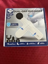 SEALY Dual Grip Body MASSAGE GUN 5 Speed 4 Heads BYTECH USB Recharge NEW