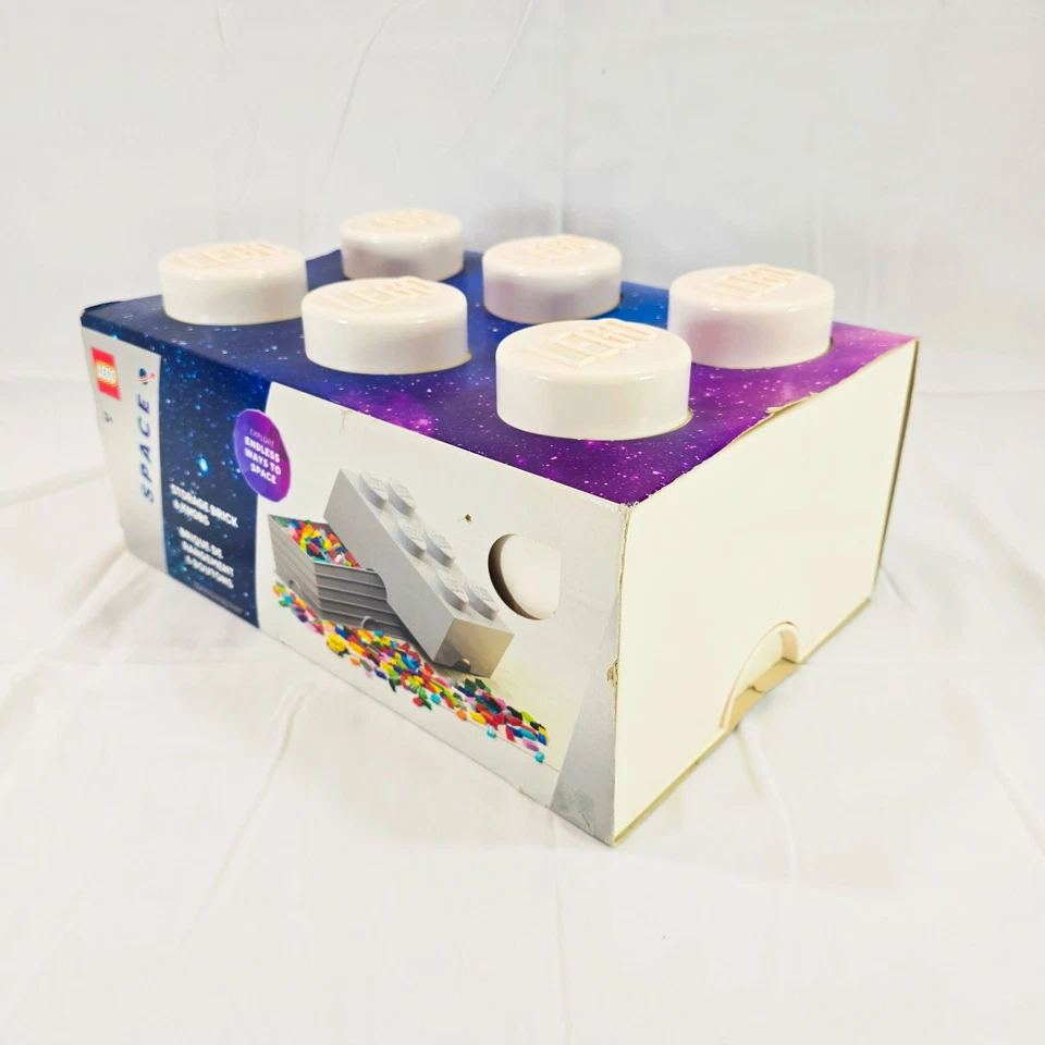 🚀 LEGO Space хранения кирпич 6-гвоздики белый - официальный штабелируемый органайзер - Изображение 2 из 4