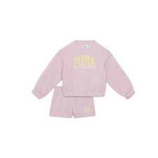 PUMA 2 Pc Crew Neck Long Sleeve Pullover Shorts Set Toddler Girls Size 4T  942