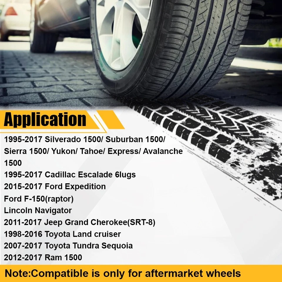 24 PCS 14x1.5 Spike Lug Nuts Chrome For Chevy Silverado Tahoe 4.4" Tall w/ Key Foto 3 de 4