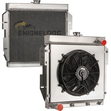 Aluminum Radiator 55-57 Thunderbird Y-block V8 3 Row Core Shroud Fan Replacement