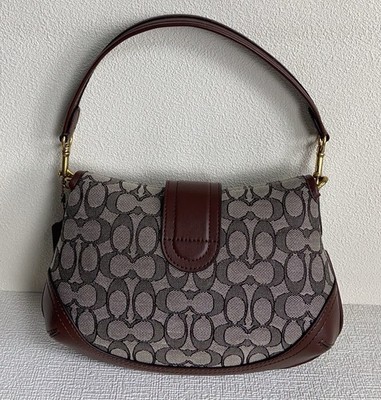 COACH Soho Bag Signature Jacquard Shoulder Bag CJ814 Brown Multi