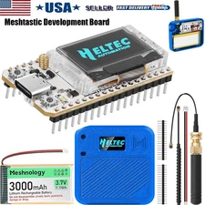 915MHz Heltec ESP32 LoRa V3 Deve Board+IPX Antenna+Battery+Case for Meshtastic