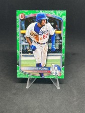 Emil Morales 2025 Bowman #BP-127 Prospects Green Pattern Dodgers /99