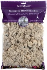 SuperMoss 21722 Reindeer Moss Preserved, Natural, 8oz 200 cubic inch 