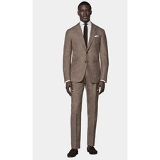 Suitsupply Mid Brown Slim Cut Havana Suit Set  Size 46 R  NWT