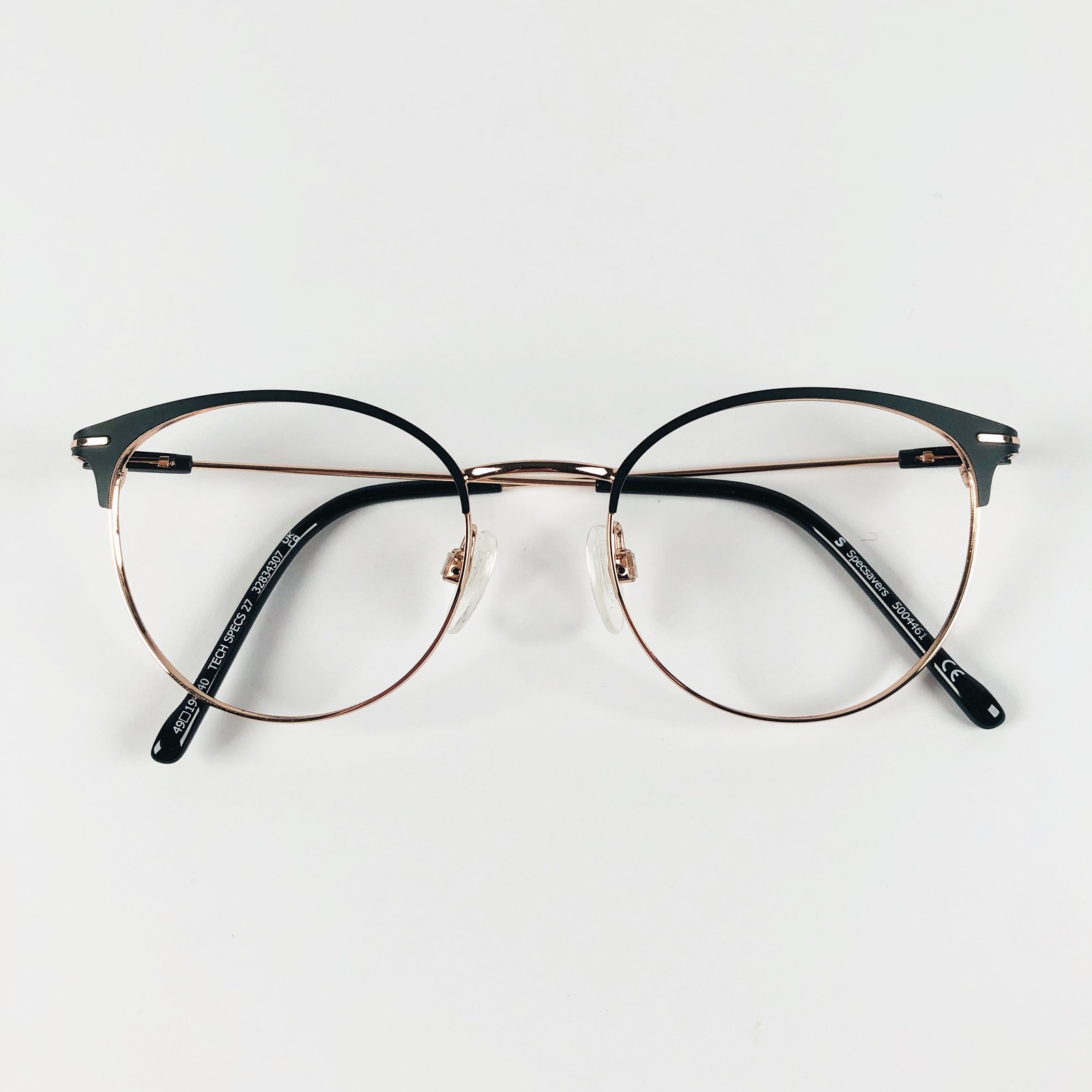 SPECSAVERS eyeglasses SATIN BLACK ROUND glasses frame MOD:TECH SPECS 27 ...