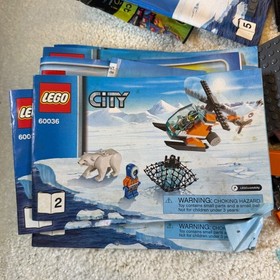 LEGO City 60036 Arctic Base Camp Building Set Instructions Bulk Lot INCOMPLETE