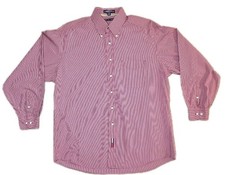 Tommy Hilfiger Mens Burgundy Dress Shirt. 16 1/2. 34-35