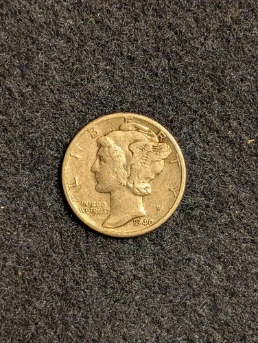 1940 Mercury Silver Dime VF