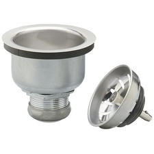 Plumb Pak PP5413 Basket Strainer with Locking Shell, Stainless Steel, For: 3-1/2