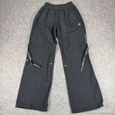 Zumba Danza Pantaloni Paracadute Tasca Cargo Nero Donna Large L