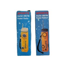 Sports Stylish AM/FM Pocket Radio Hand Strap 1990's Please See Details