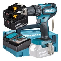 Makita Akku-Schlagbohrschrauber 18V, DHP485RTJ, 50 Nm, 2 X 5 Ah Li-Ion In...