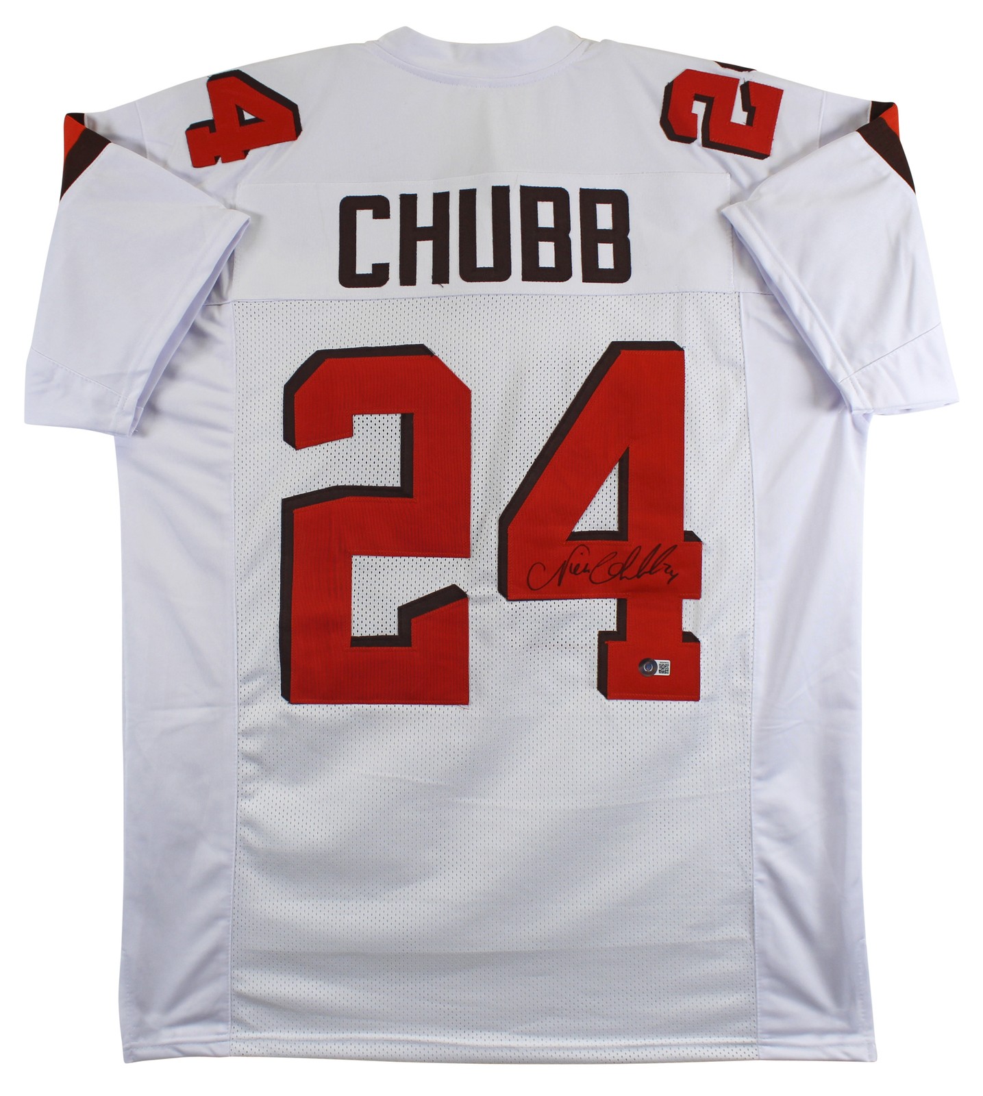 Nick Chubb Autographed Signed Cleveland Browns Authentic White Pro Style Jersey BAS Witnessed 