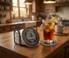 7 Piece Seal of the Confederate States Coaster Set