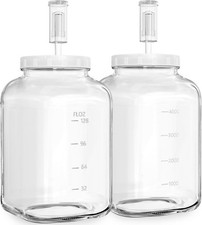 2 Pack Large Fermentation Jars 1.5 Gallon Glass Jars W/ 100 Airtight Lid 3