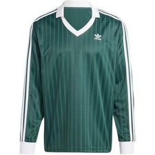 adidas Adicolor Pique Striped Pullover Football Long Sleeve T-Shirt
